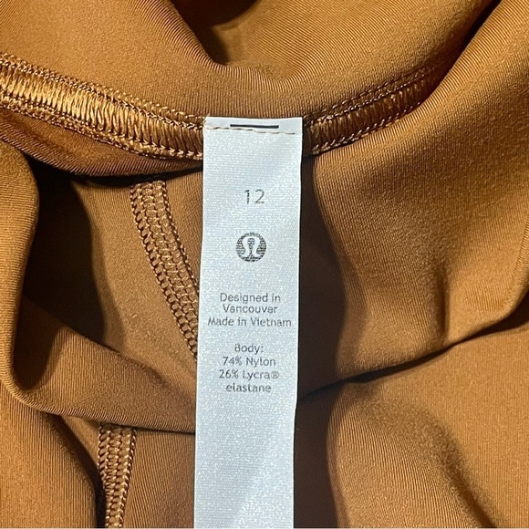Lululemon Instill High Rise Tights Leggings Copper Brown 12 Nwt - Picture 11 of 12